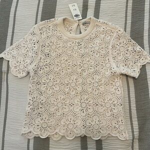 Abercrombie & Fitch Cream Crochet Blouse